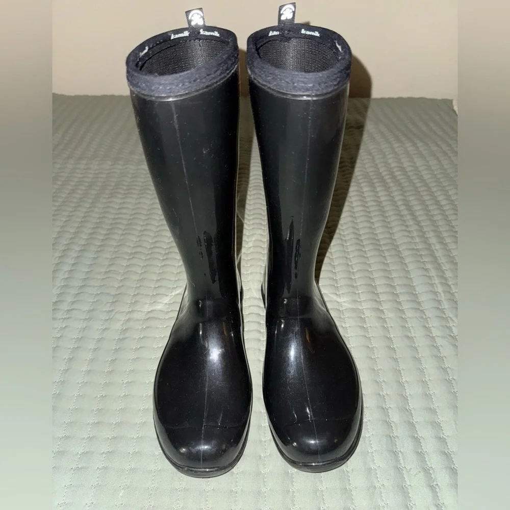 Kamik Marina Womens Black Rubber Rainboots size 7
